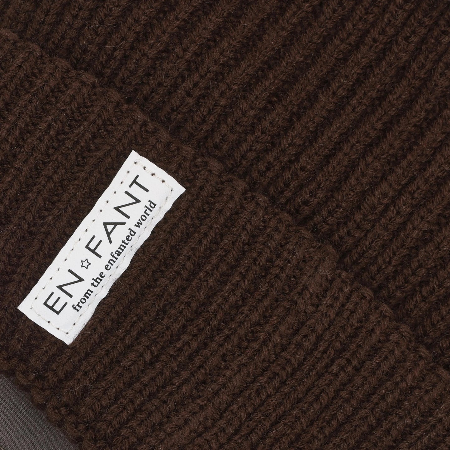 En Fant Beanie w. Lining - Coffee Bean