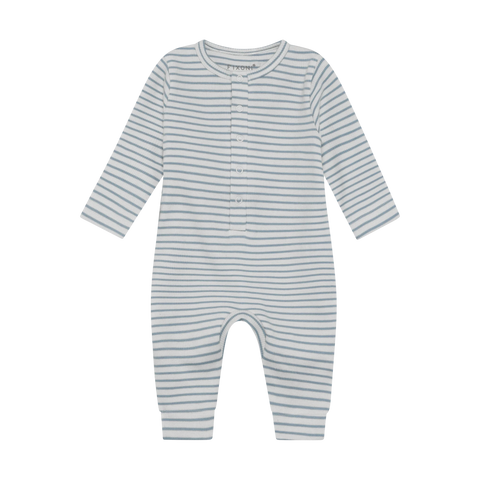 Fixoni Romper LS Rib - Dusty Blue