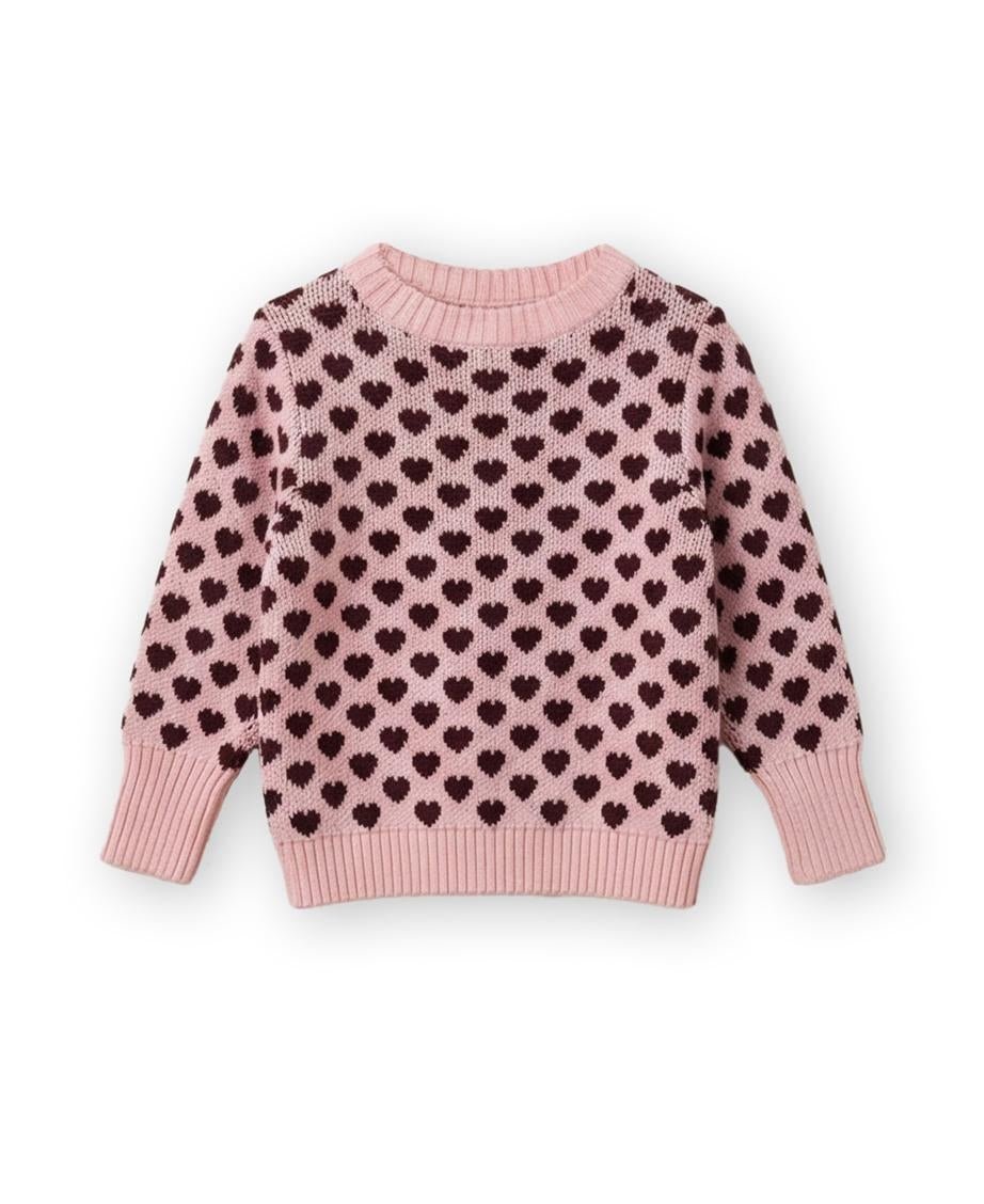 Fliink Meisjes Pullover Janie - Pink Burgendy - hatshoe