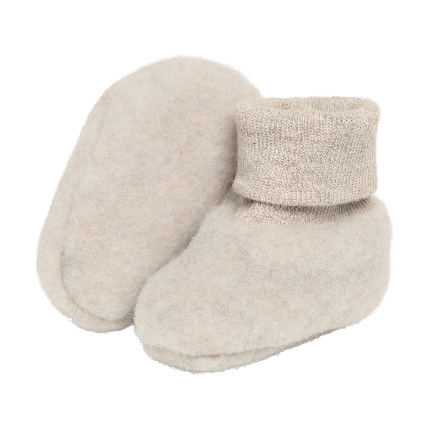 HUTTEliHUT Footies Wool Fleece - Camel Melange - hatshoe