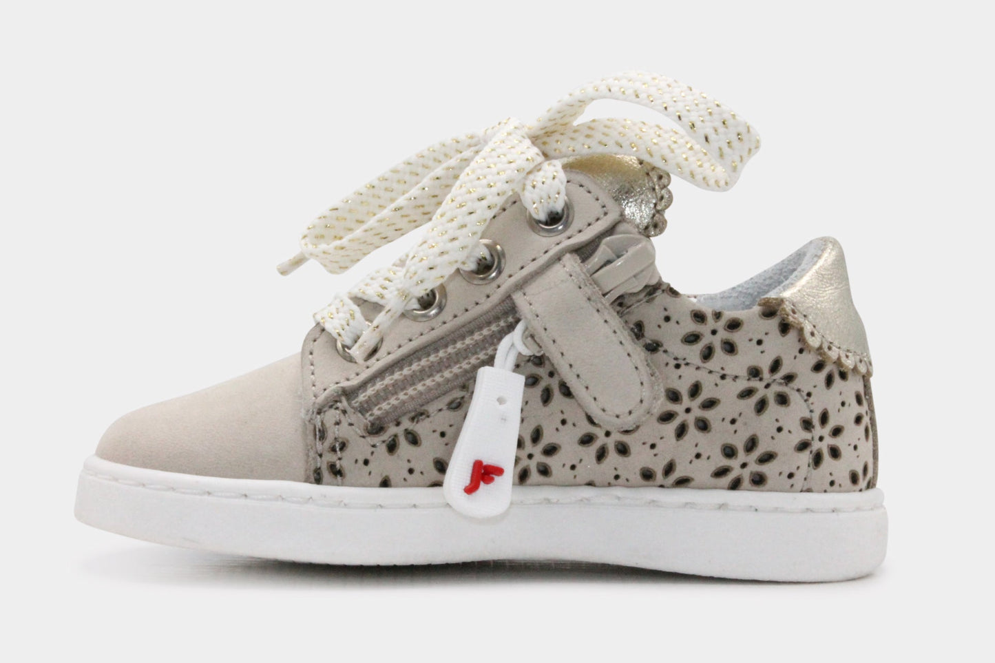 Jochie en Freaks Veterschoen Eefje - Beige - hatshoe