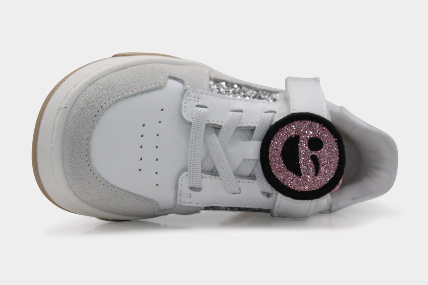 Nubikk Klittenband Schoen Basket Court Jr - Zilver - hatshoe