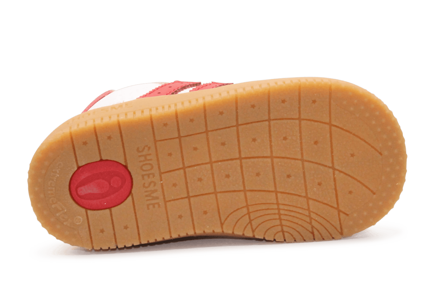 Shoesme Eerste loop Sneaker - Beige Rood - hatshoe