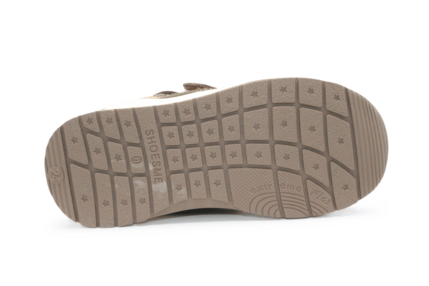 Shoesme ST24S006 Sneaker Bruin Grijs Leer – Jongens - hatshoe