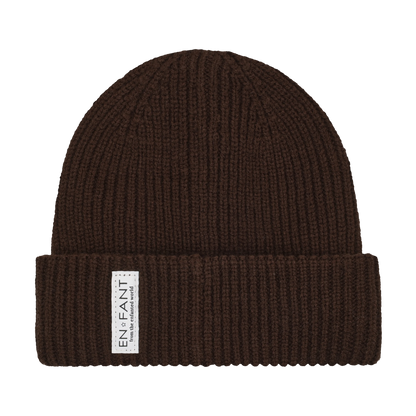 En Fant Beanie w. Lining - Coffee Bean