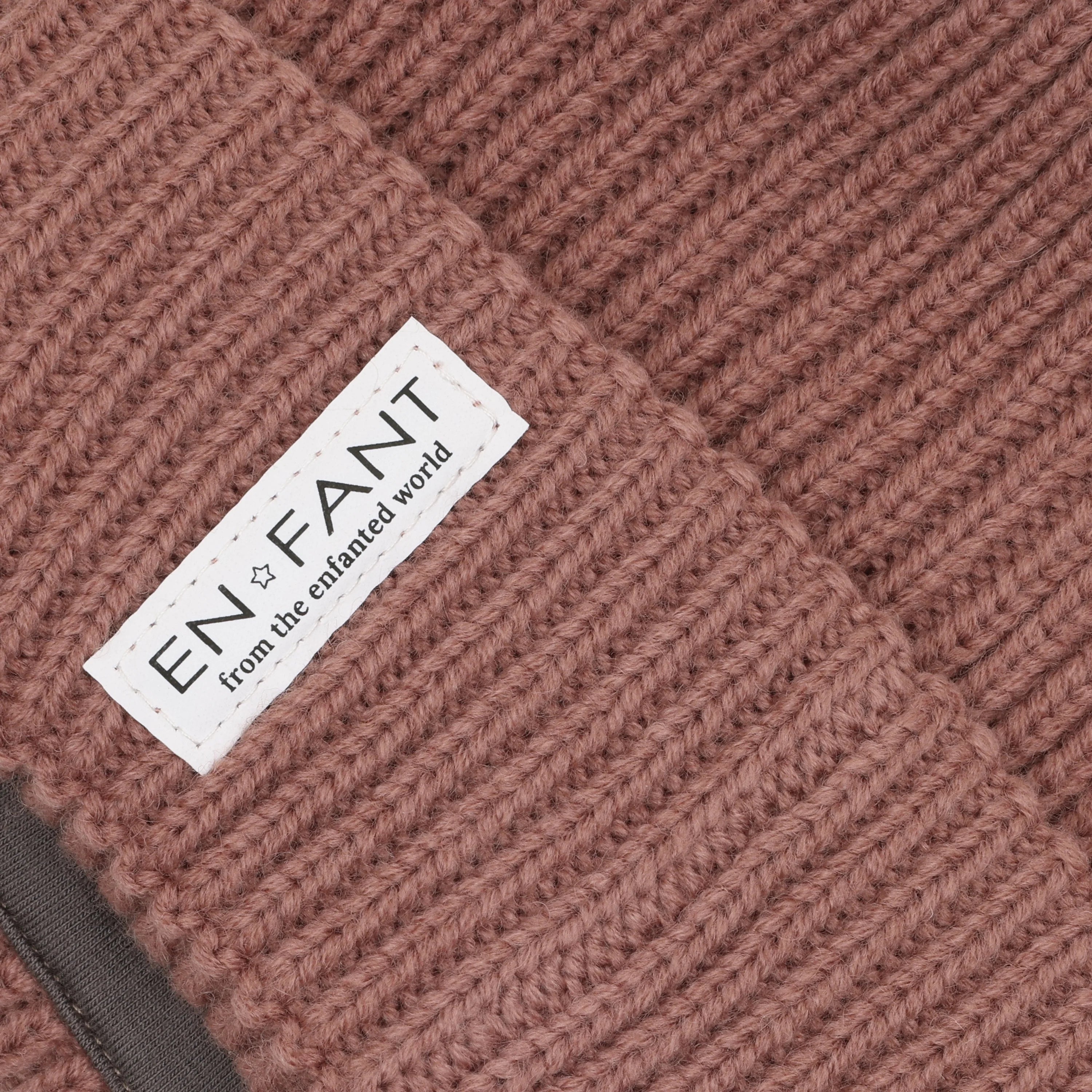 En Fant Beanie w. Lining - Burlwood