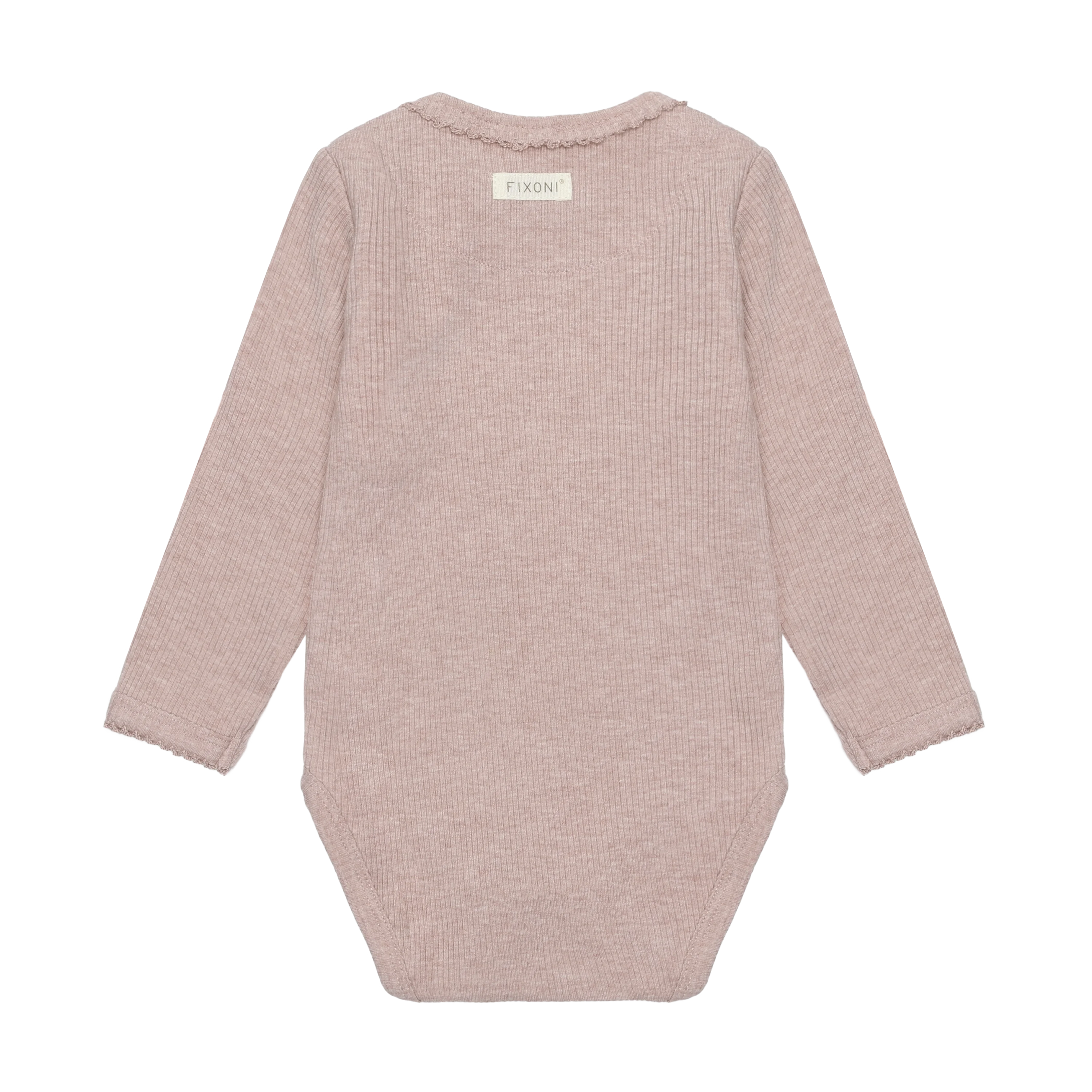 Fixoni Body LS Melange Rib - Pale Mauve Melange