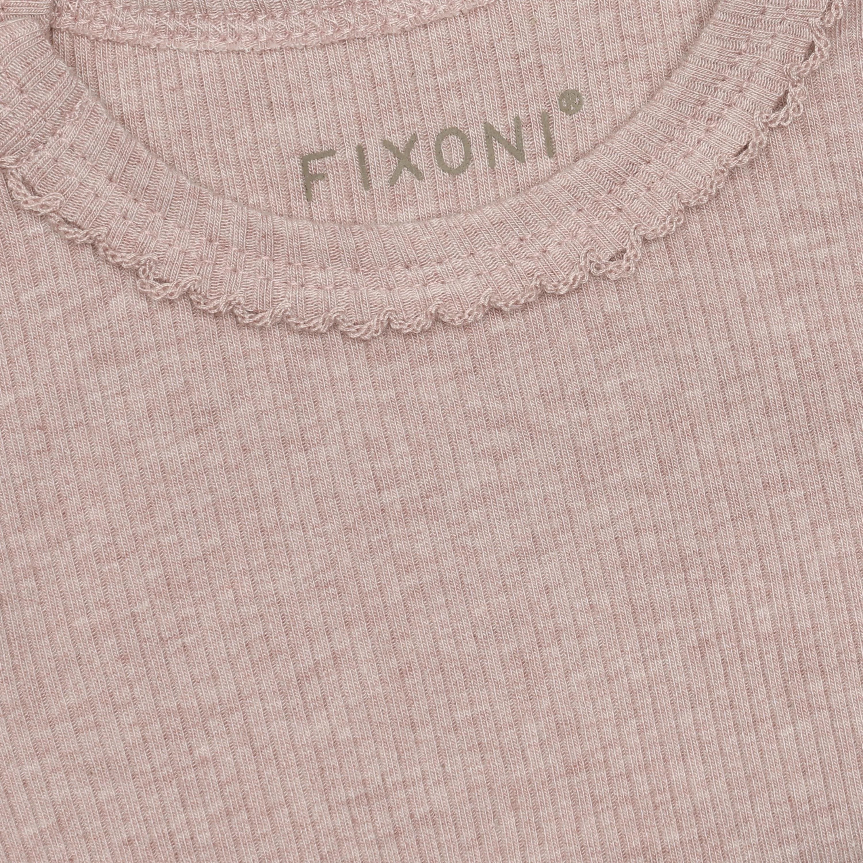 Fixoni Body LS Melange Rib - Pale Mauve Melange