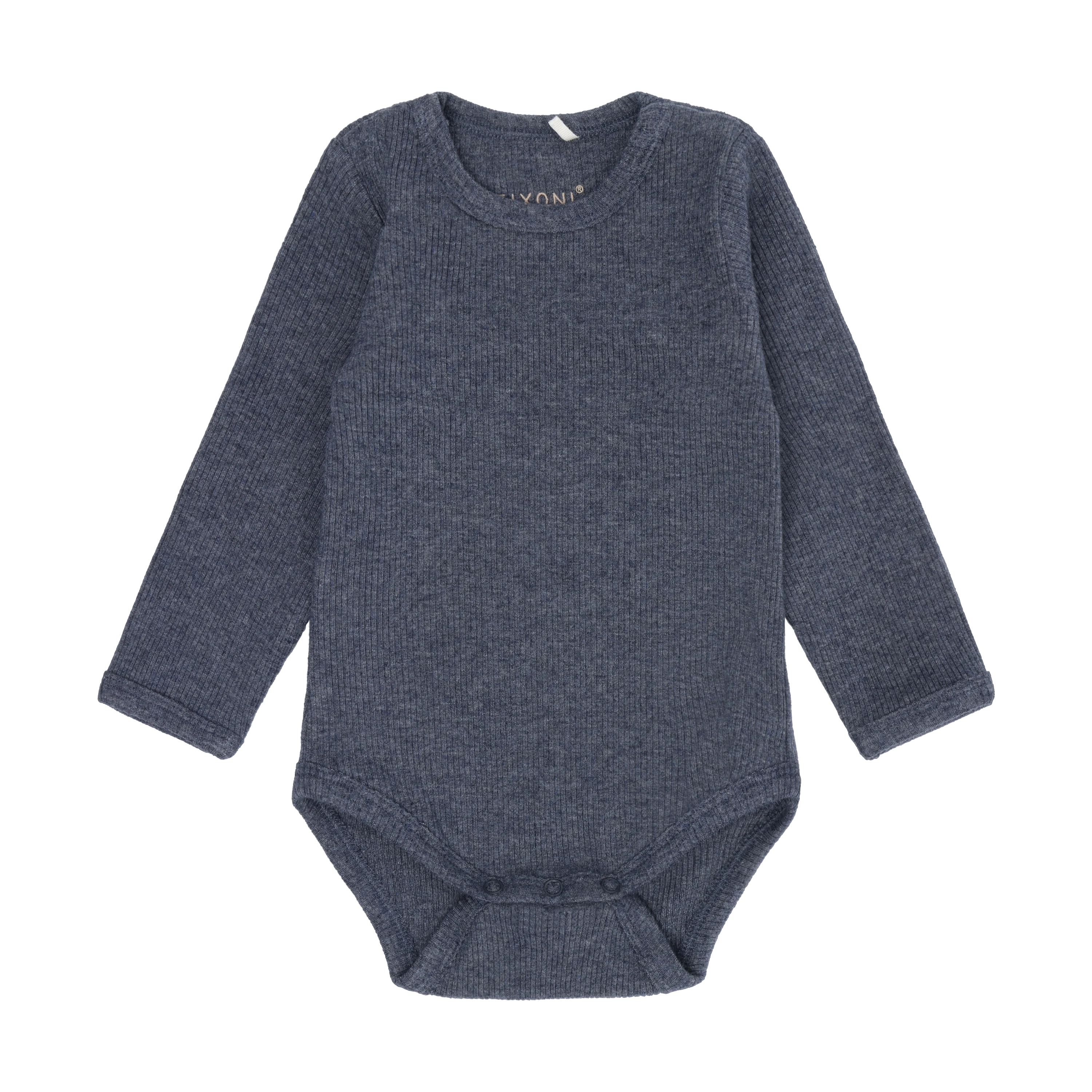 Fixoni Body LS Melange Rib - Vintage Indigo Melange