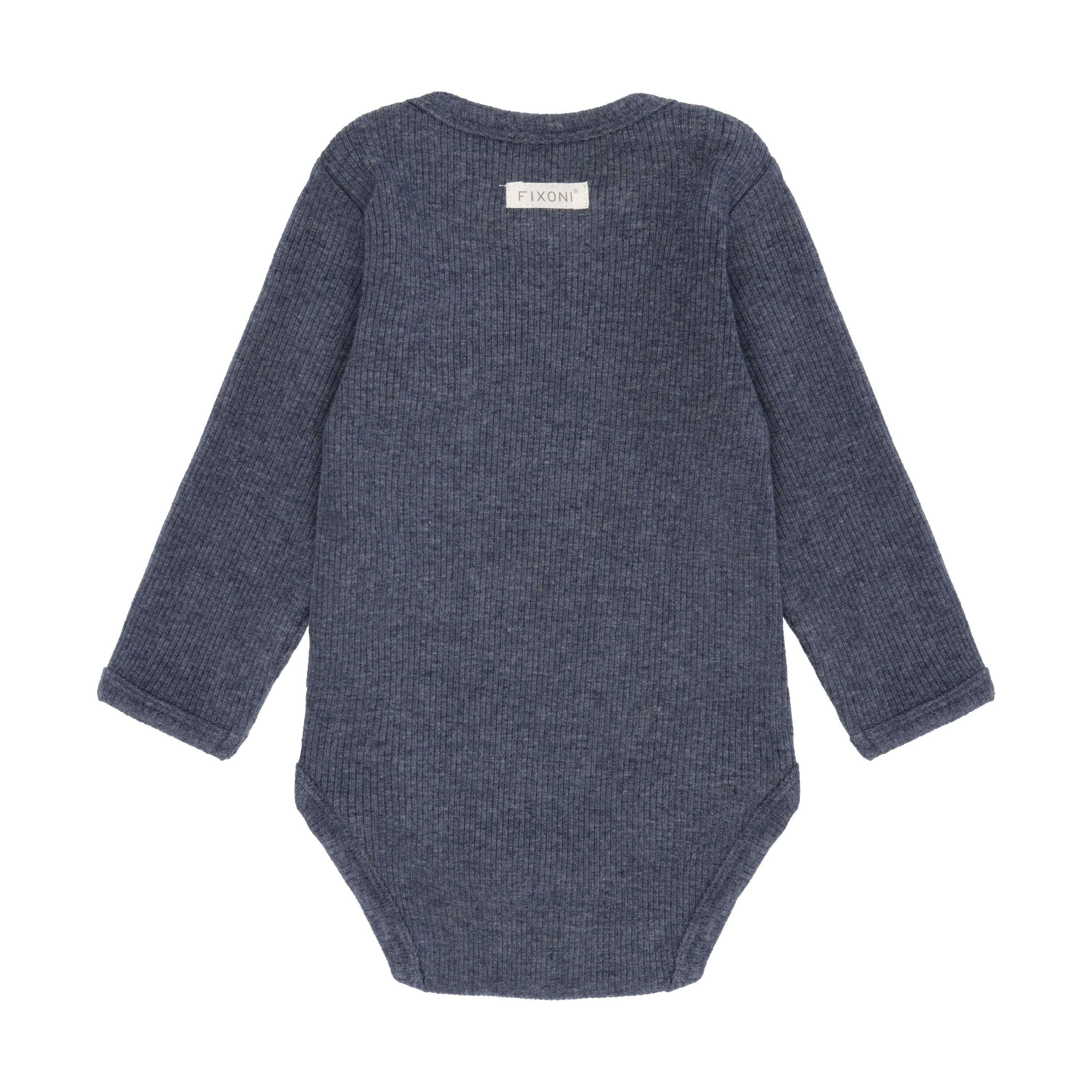Fixoni Body LS Melange Rib - Vintage Indigo Melange