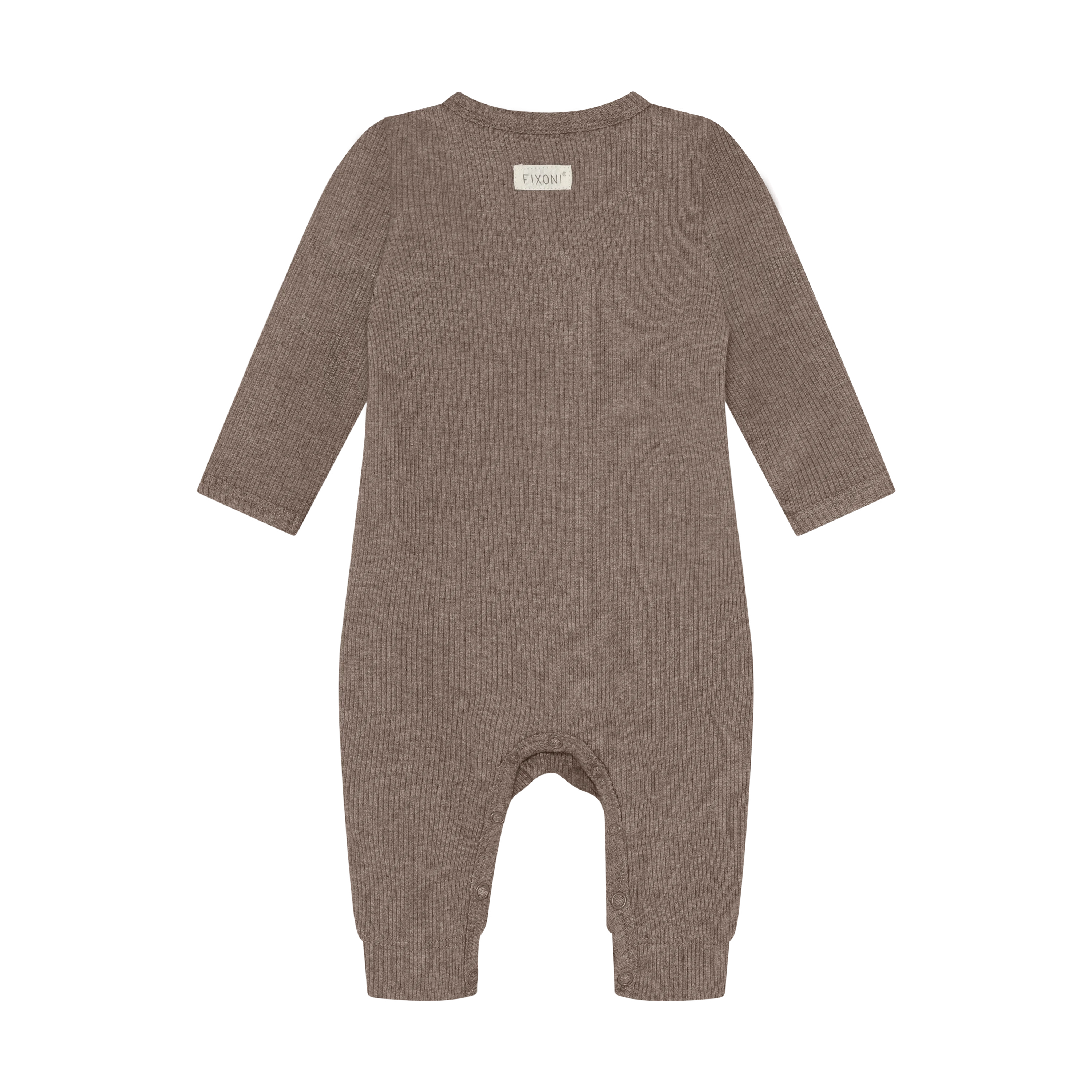 Fixoni Romper LS Melange Rib - Mountain Trial Melange