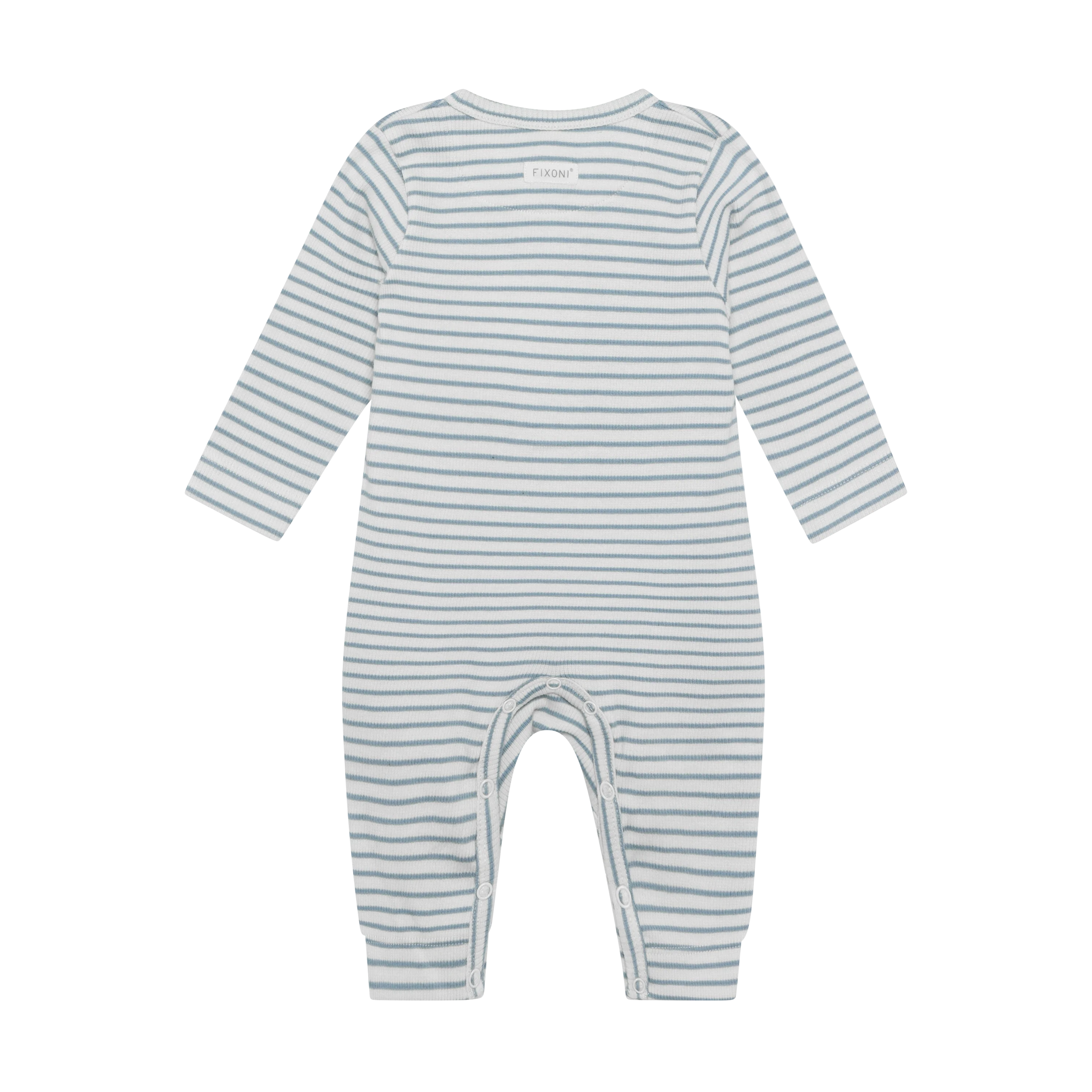Fixoni Romper LS Rib - Dusty Blue