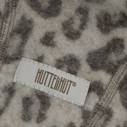 HUTTEliHUT Bonnet Wool Fleece Jacquard - Camel Melange