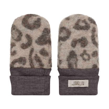 HUTTEliHUT Mittens Wool Fleece 2-layer - Camel Melange