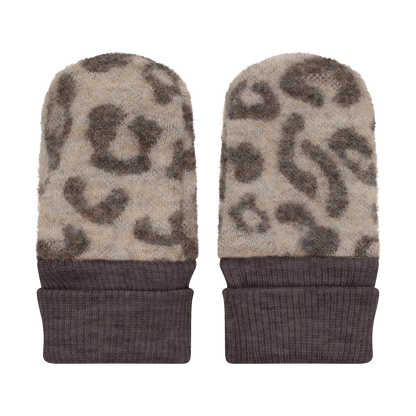 HUTTEliHUT Mittens Wool Fleece 2-layer - Camel Melange