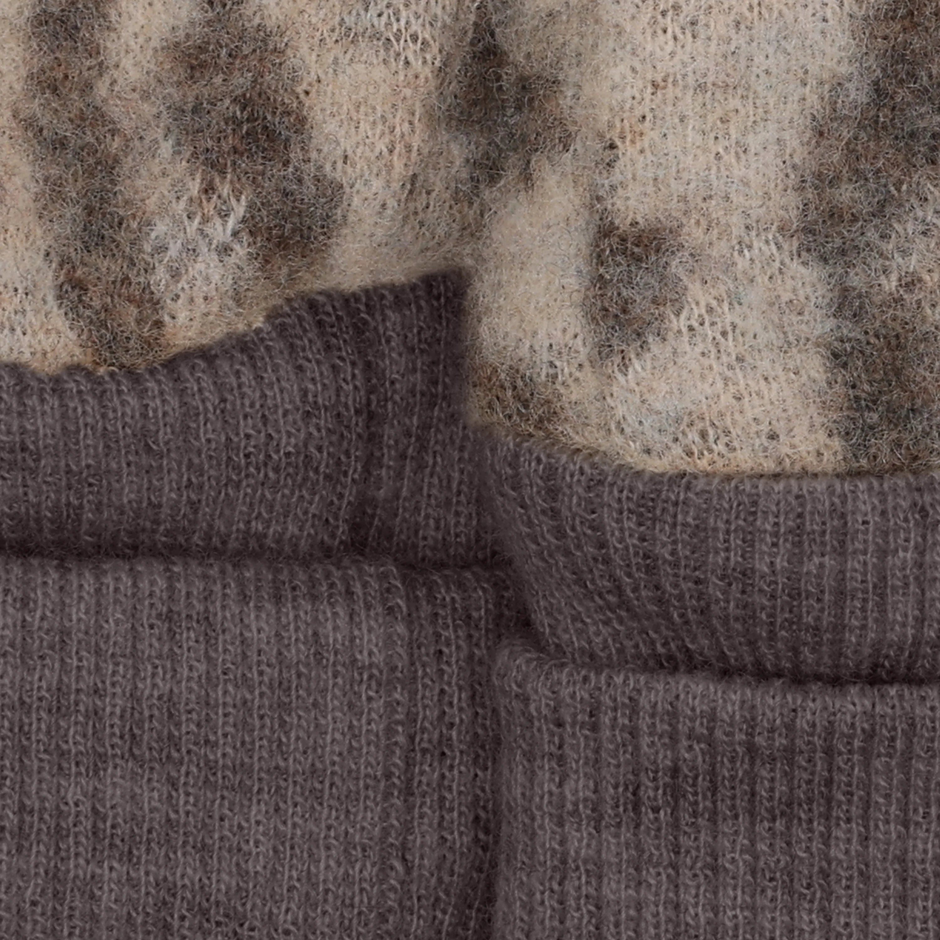 HUTTEliHUT Mittens Wool Fleece 2-layer - Camel Melange