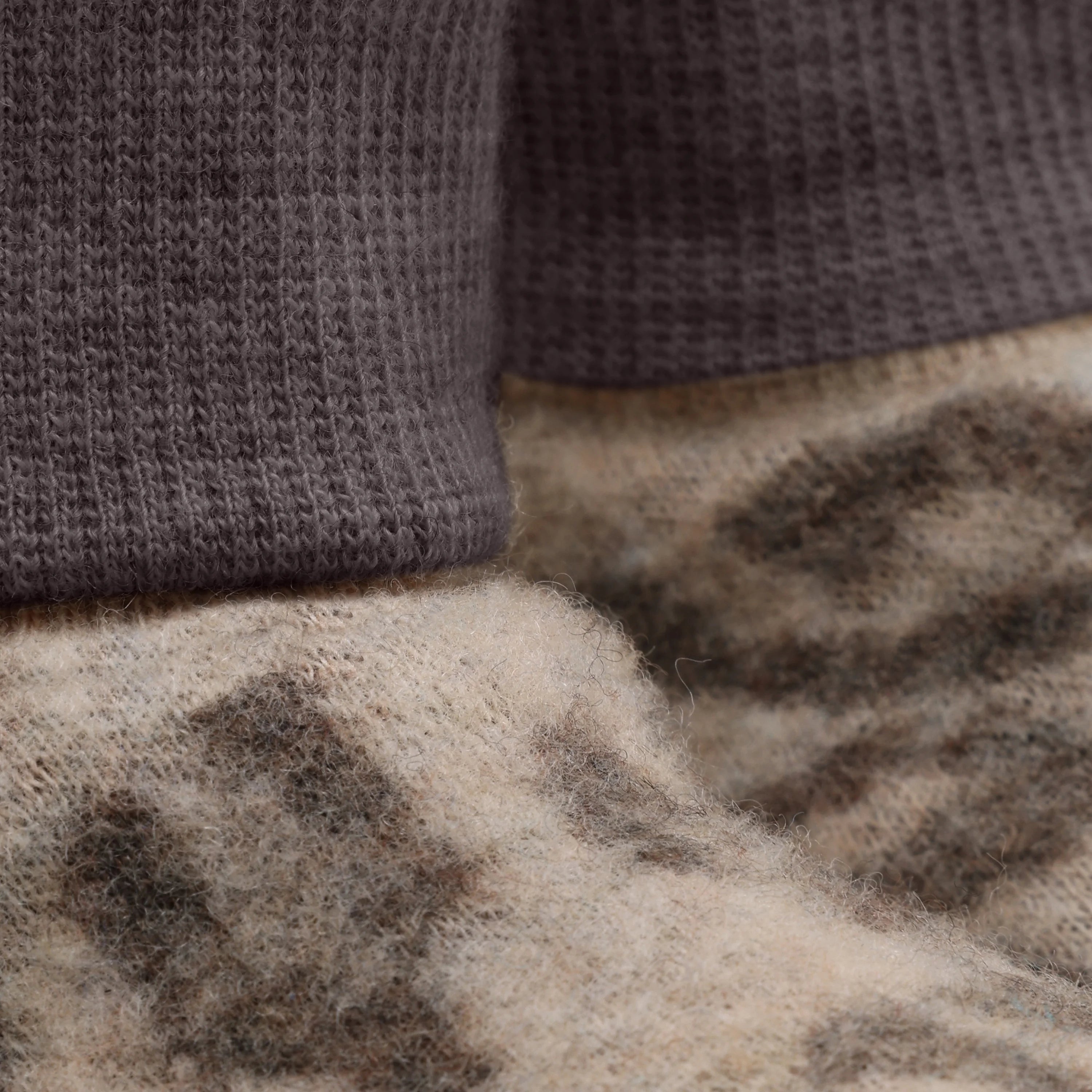 HUTTEliHUT Footies Wool Fleece 2-layer - Camel Melange