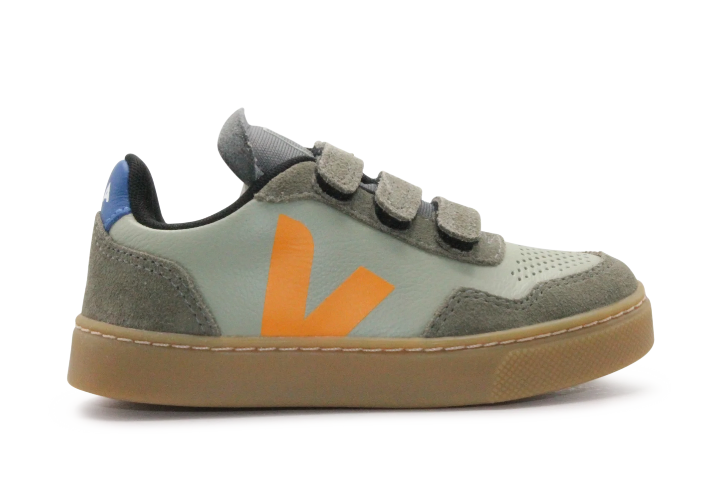Veja Klittenband Schoen V90-Small Leer - Clay Mango Kaki