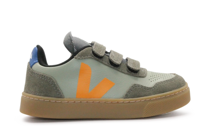 Veja Klittenband Schoen V90-Small Leer - Clay Mango Kaki