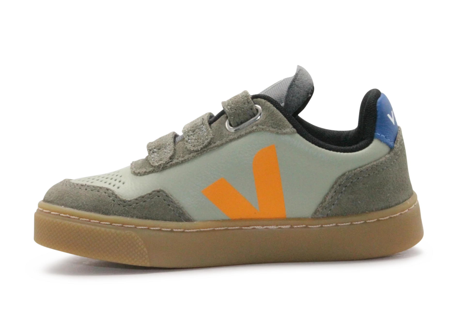 Veja Klittenband Schoen V90-Small Leer - Clay Mango Kaki