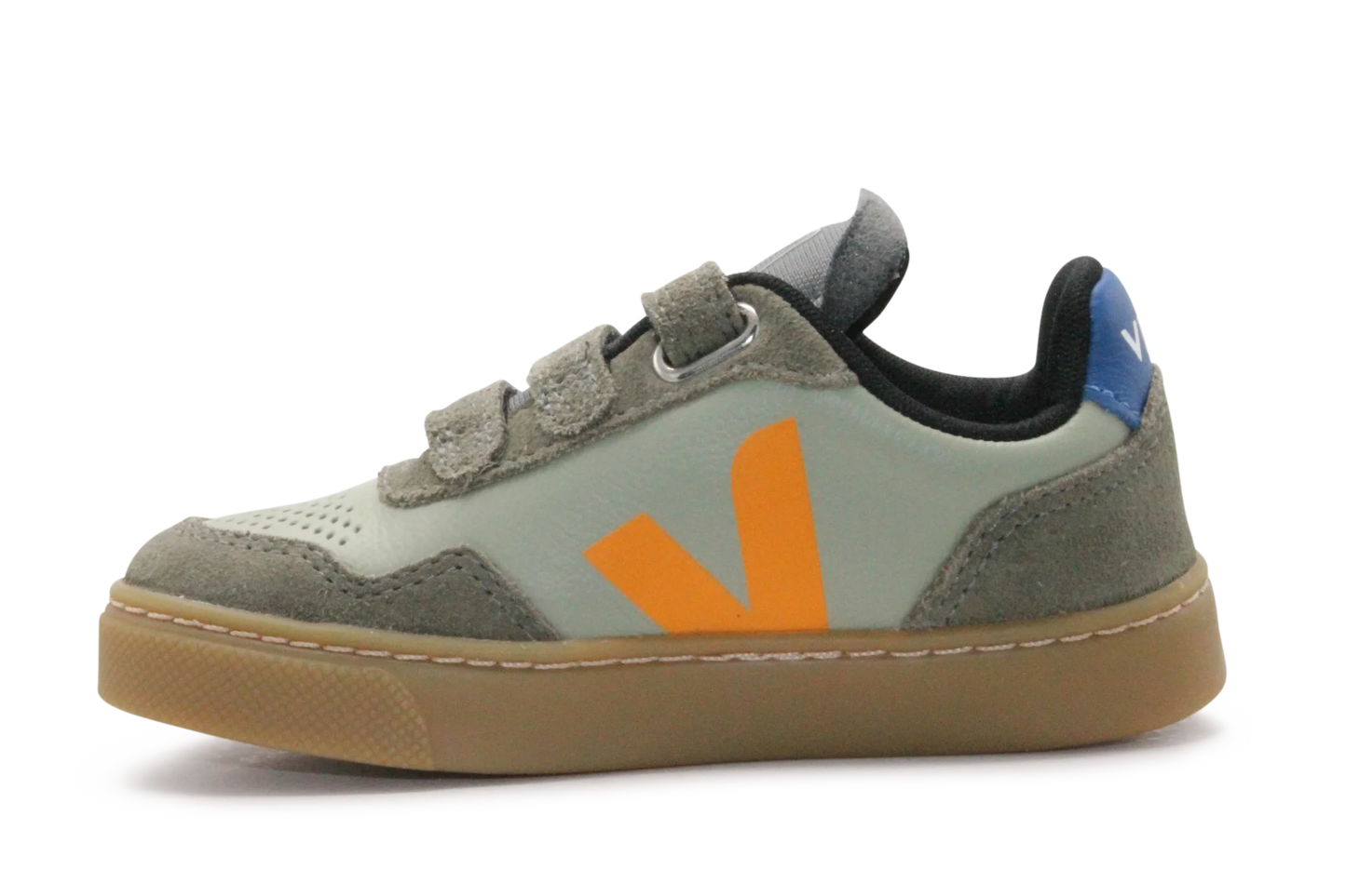 Veja Klittenband Schoen V90-Small Leer - Clay Mango Kaki