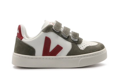 Veja Klittenband Schoen V10-Small Leer - Pure Pepper Kaki