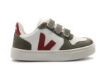 Veja Klittenband Schoen V10-Small Leer - Pure Pepper Kaki