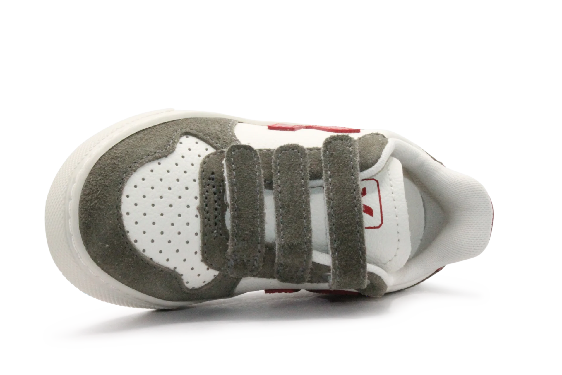 Veja Klittenband Schoen V10-Small Leer - Pure Pepper Kaki
