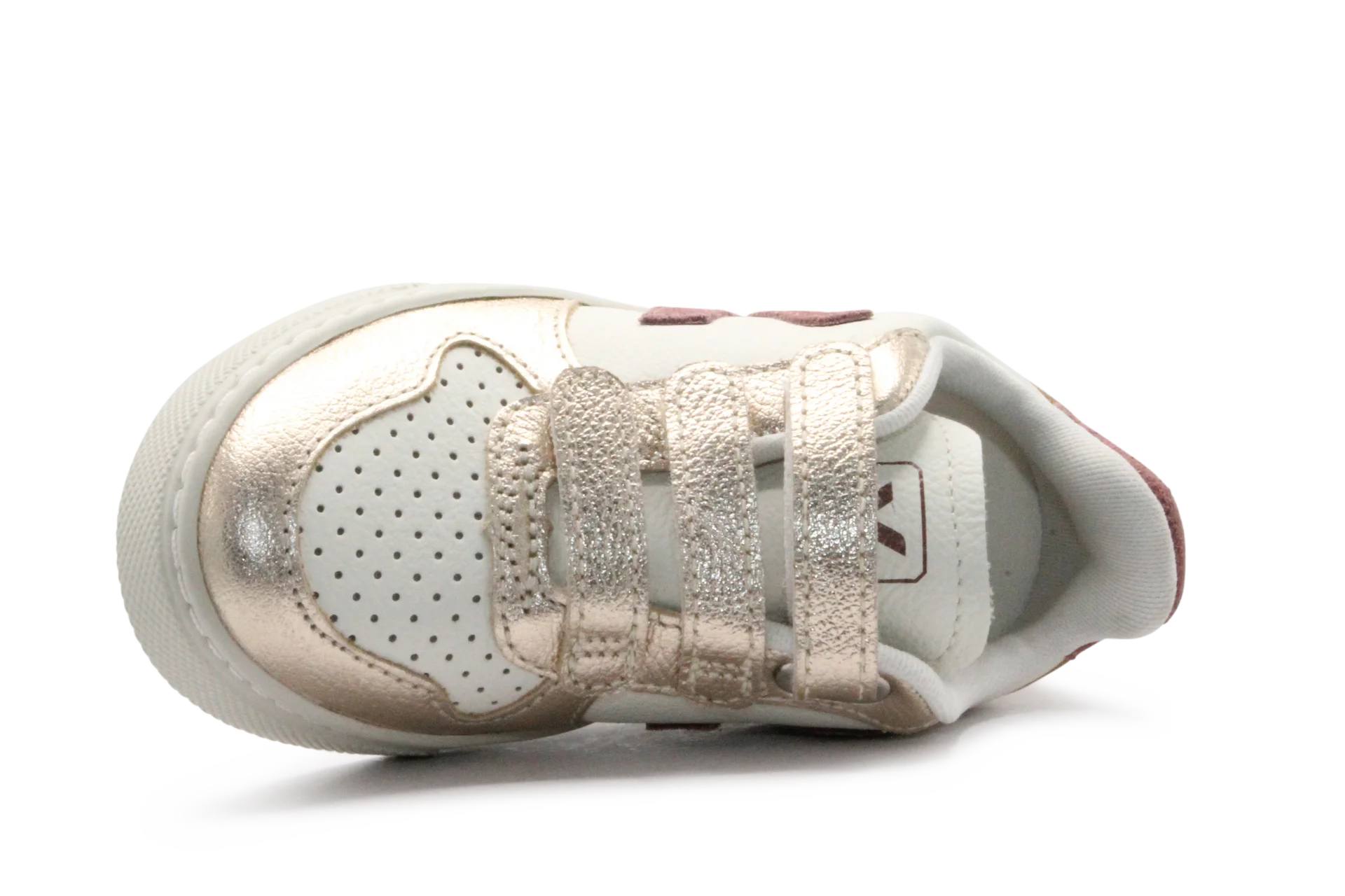 Veja Klittenband Schoen V10-Small Leer - Pure Dried-Petale Platine