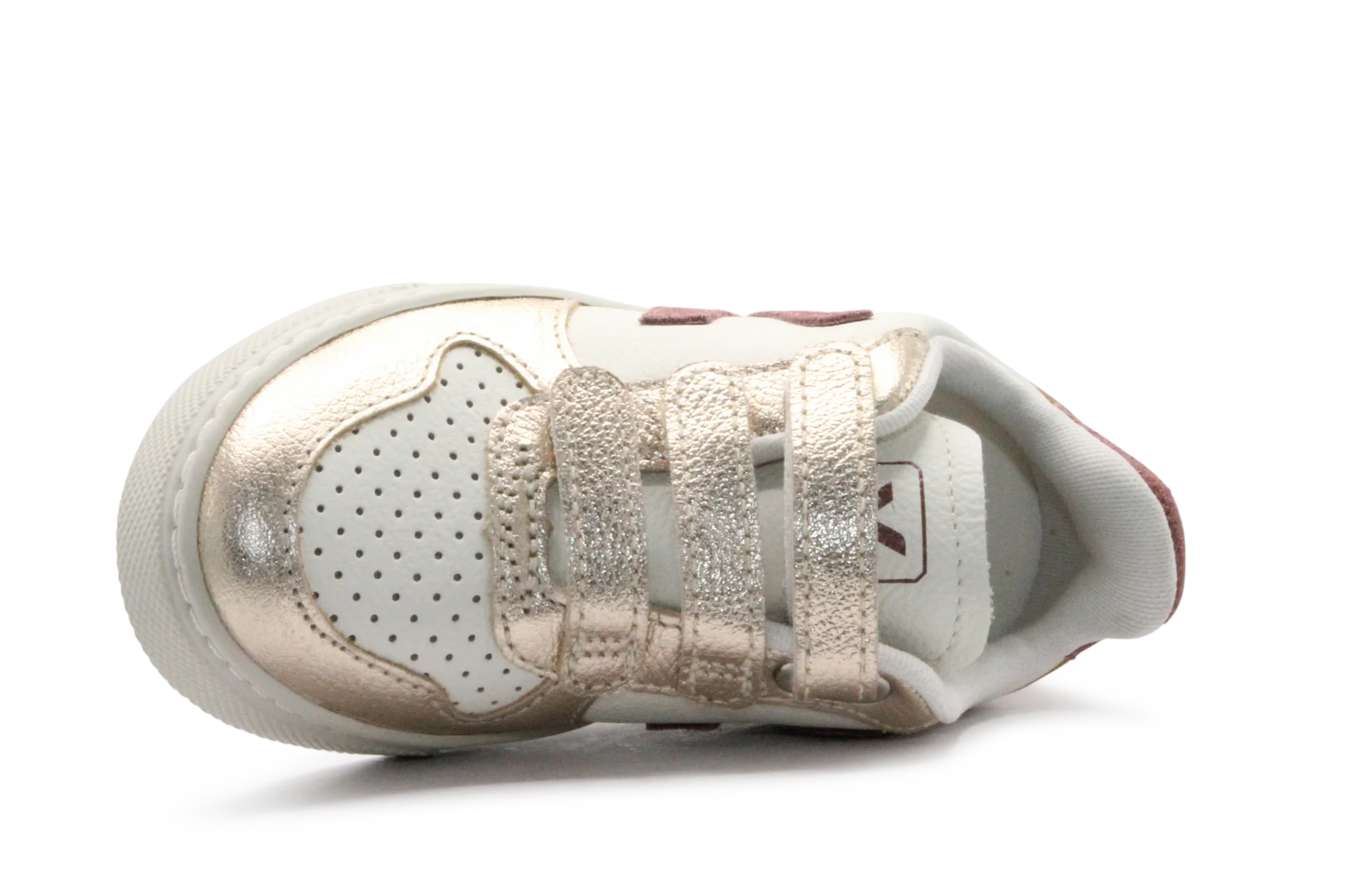 Veja Klittenband Schoen V10-Small Leer - Pure Dried-Petale Platine