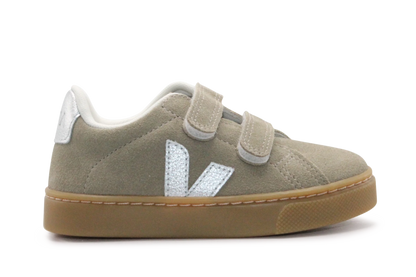 Veja Klittenband Schoen Esplar-Small Suède - Taupe Silver