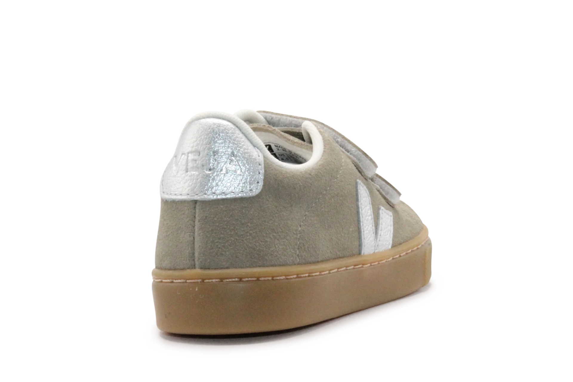 Veja Klittenband Schoen Esplar-Small Suède - Taupe Silver