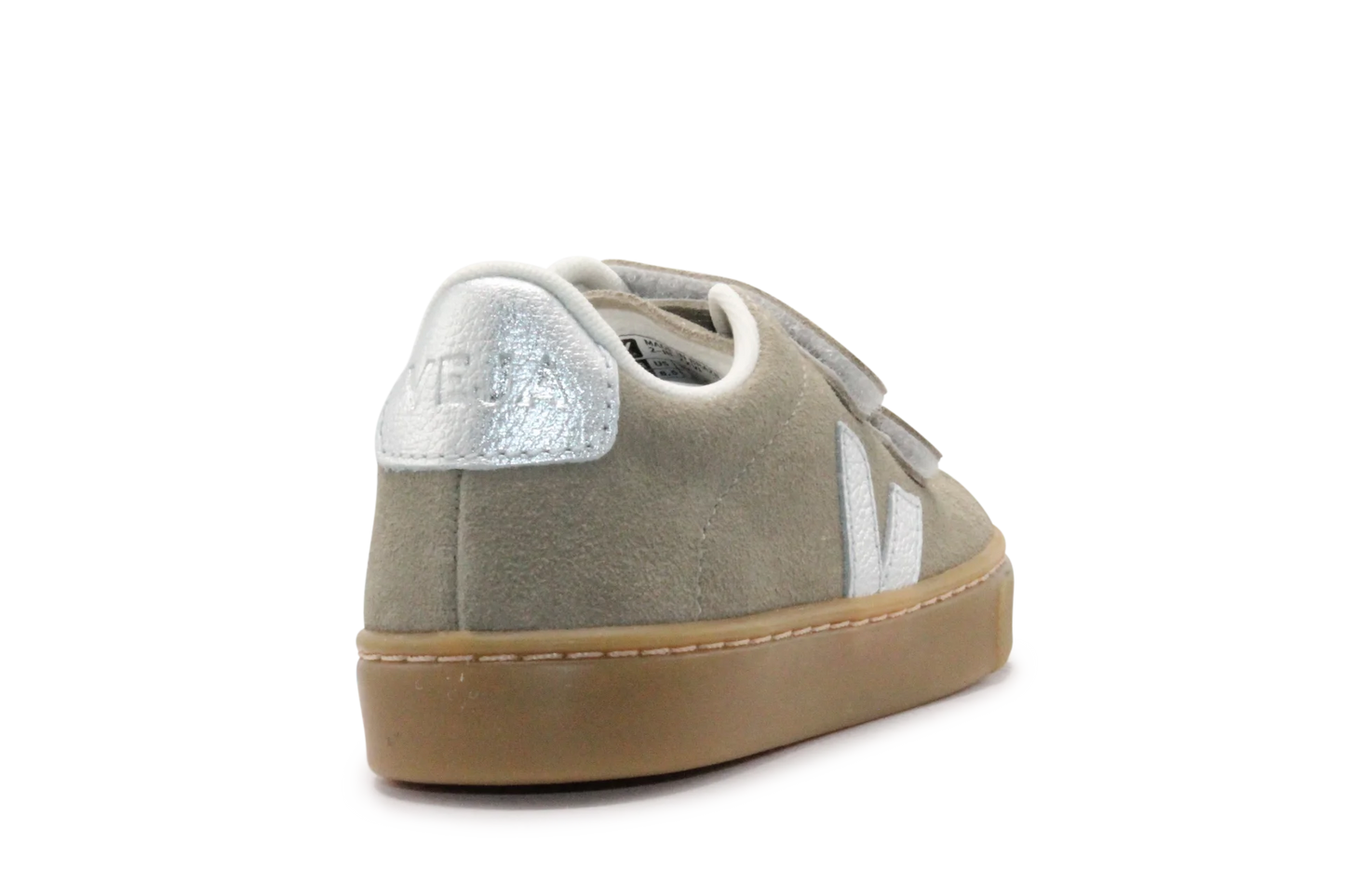 Veja Klittenband Schoen Esplar-Small Suède - Taupe Silver