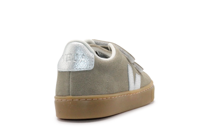 Veja Klittenband Schoen Esplar-Small Suède - Taupe Silver