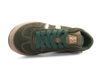 Hip Hoge Sneaker H1102 Groen Leer & Suède – Veter en Rits