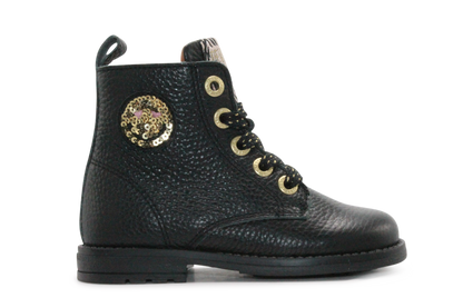 Develab Veter Boots Meisjes 47176 - Zwart