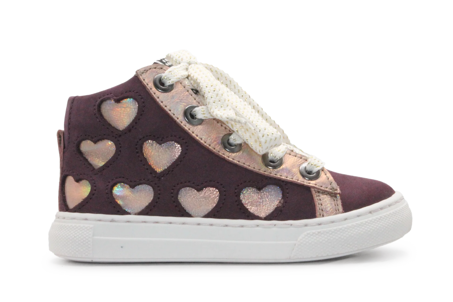 Giga Meisjes Veterschoen G4665- Bordeaux Heart