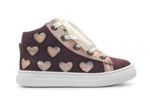 Giga Meisjes Veterschoen G4665- Bordeaux Heart