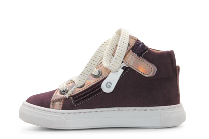 Giga Meisjes Veterschoen G4665- Bordeaux Heart