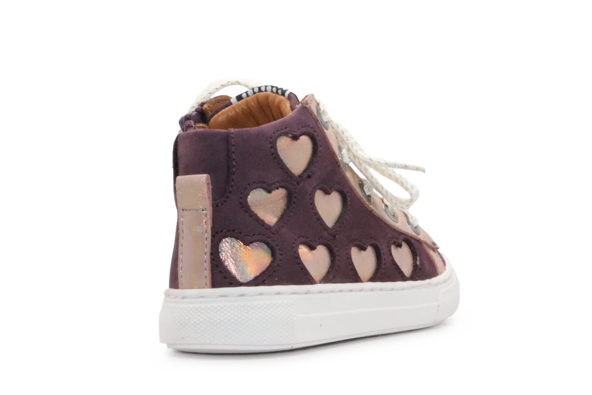 Giga Meisjes Veterschoen G4665- Bordeaux Heart