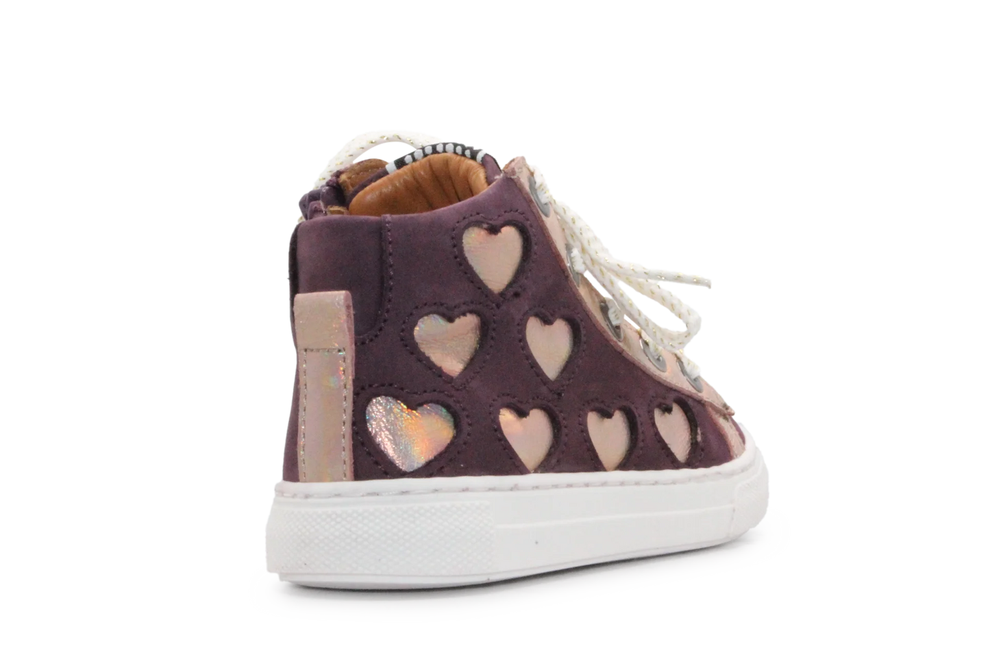 Giga Meisjes Veterschoen G4665- Bordeaux Heart