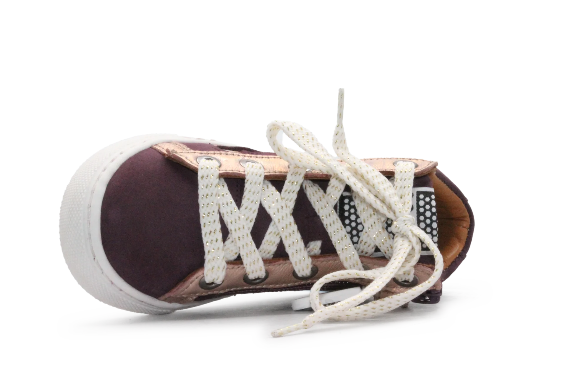 Giga Meisjes Veterschoen G4665- Bordeaux Heart