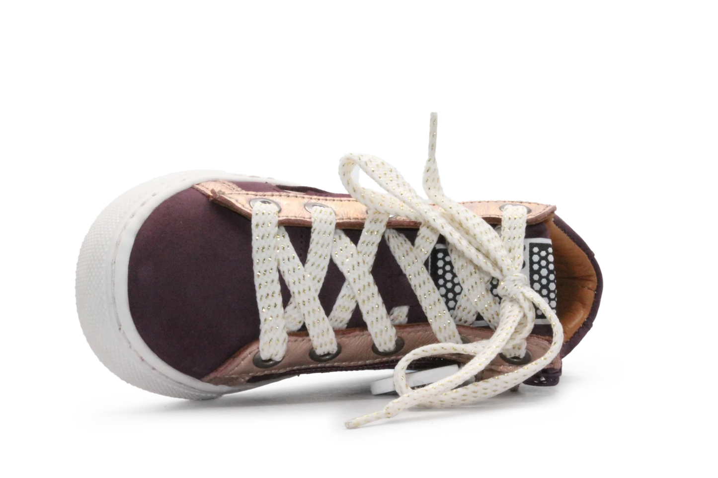 Giga Meisjes Veterschoen G4665- Bordeaux Heart