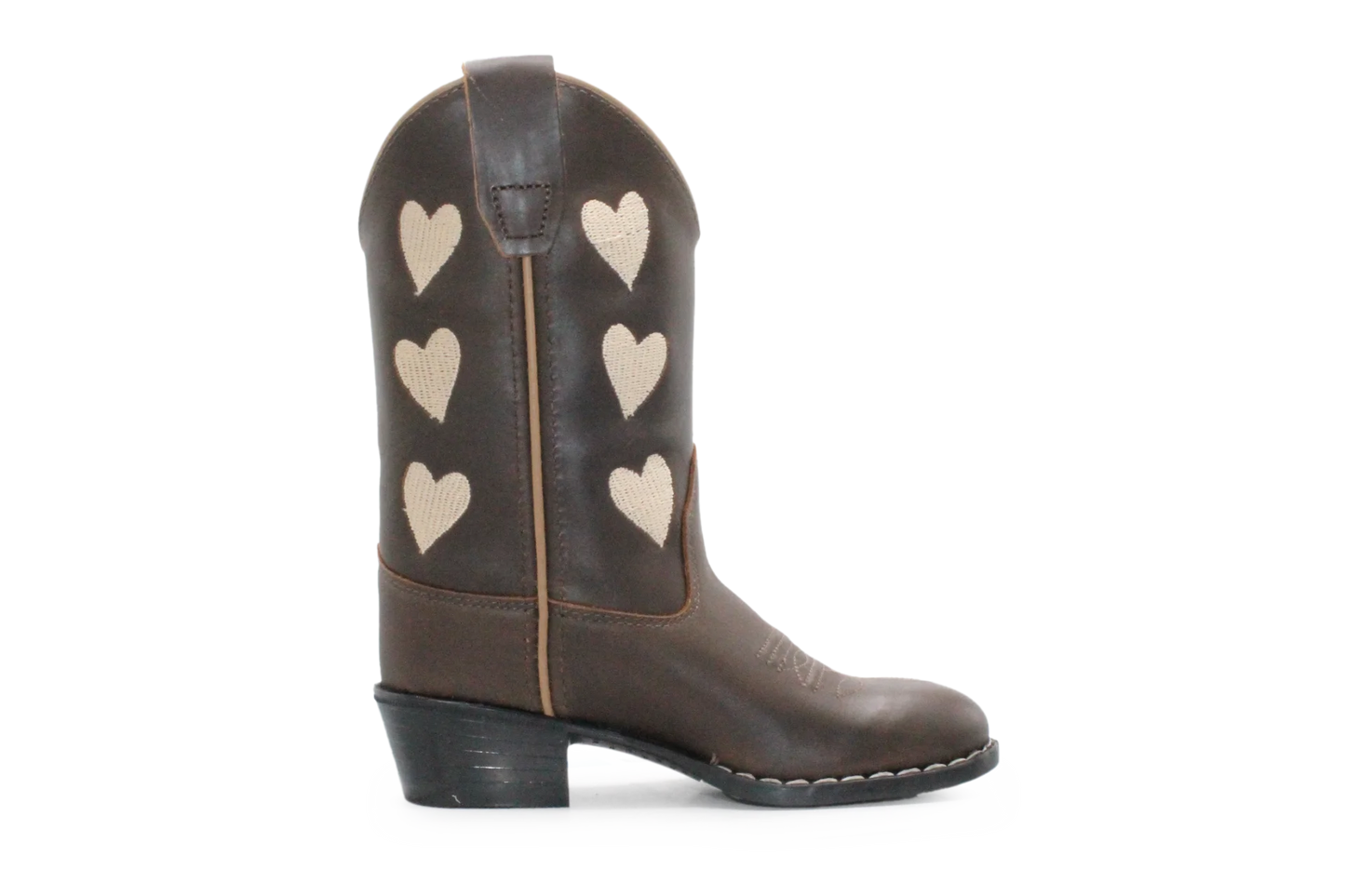 Bootstock Cowboylaars Hearts Mocca kids Meisjes - Bruin