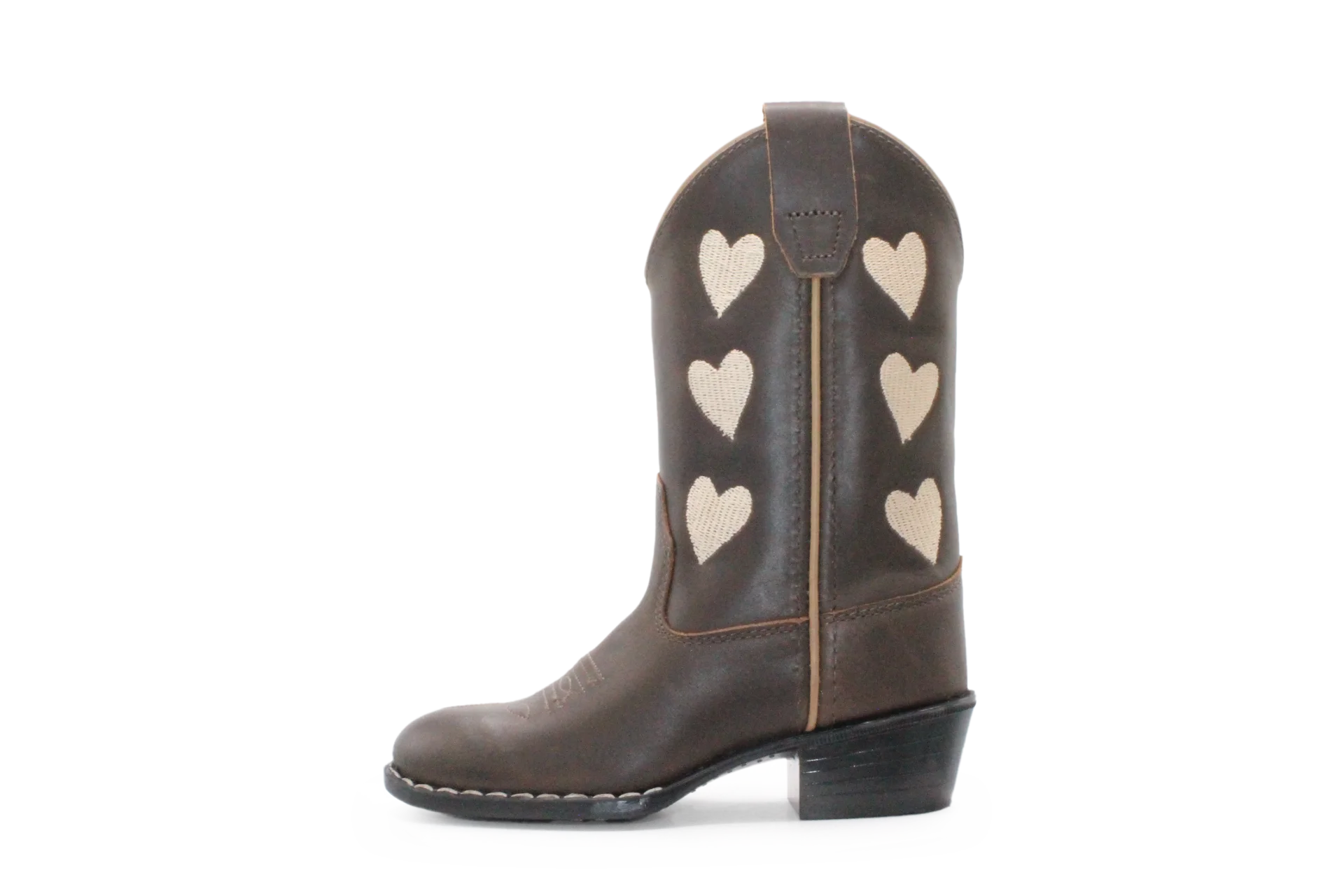 Bootstock Cowboylaars Hearts Mocca kids Meisjes - Bruin