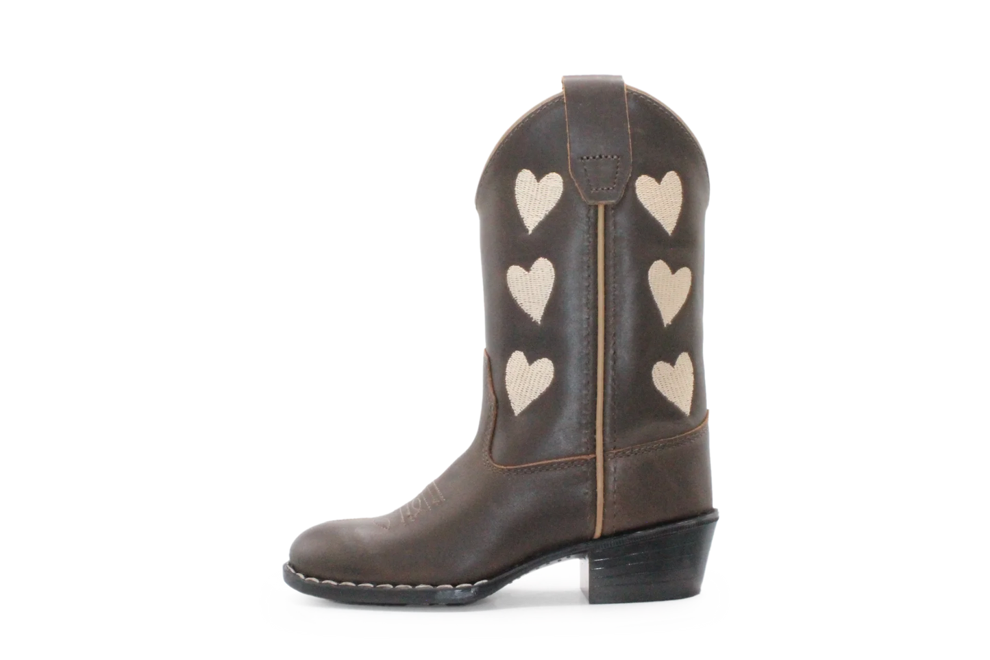 Bootstock Cowboylaars Hearts Mocca kids Meisjes - Bruin