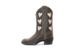 Bootstock Cowboylaars Hearts Mocca kids Meisjes - Bruin