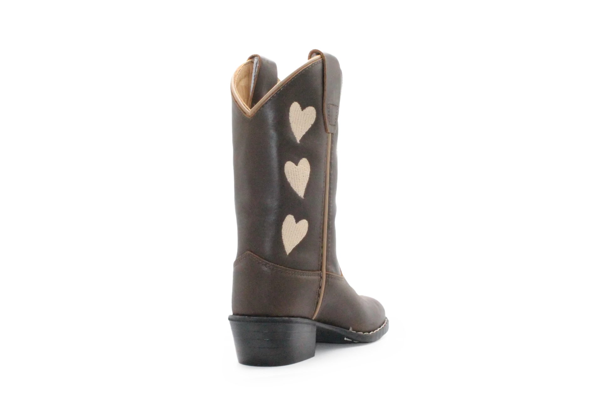 Bootstock Cowboylaars Hearts Mocca kids Meisjes - Bruin