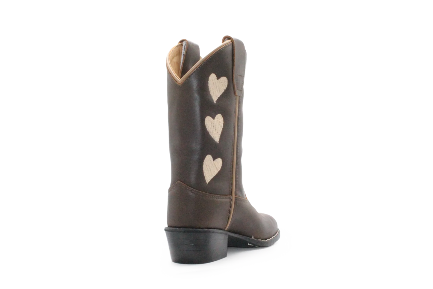 Bootstock Cowboylaars Hearts Mocca kids Meisjes - Bruin