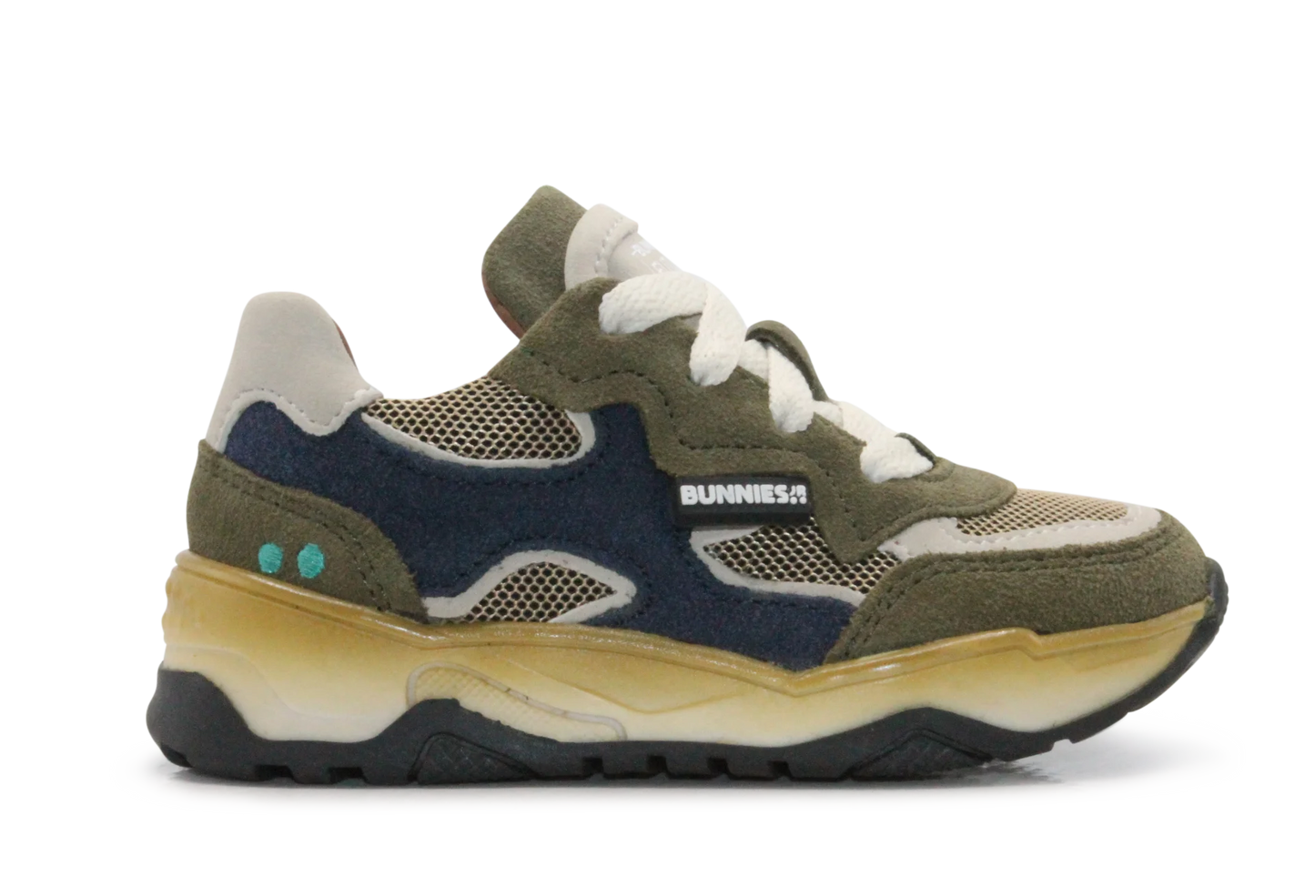 BunniesJR Chase Chunky Jongens Sneaker - Legergroen